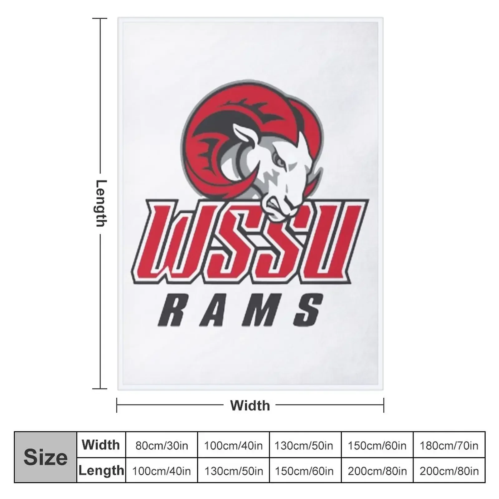 WSSU Rams Red T-Shirt Throw Blanket decorative bed plaid Decorative Sofas warm for winter Blankets