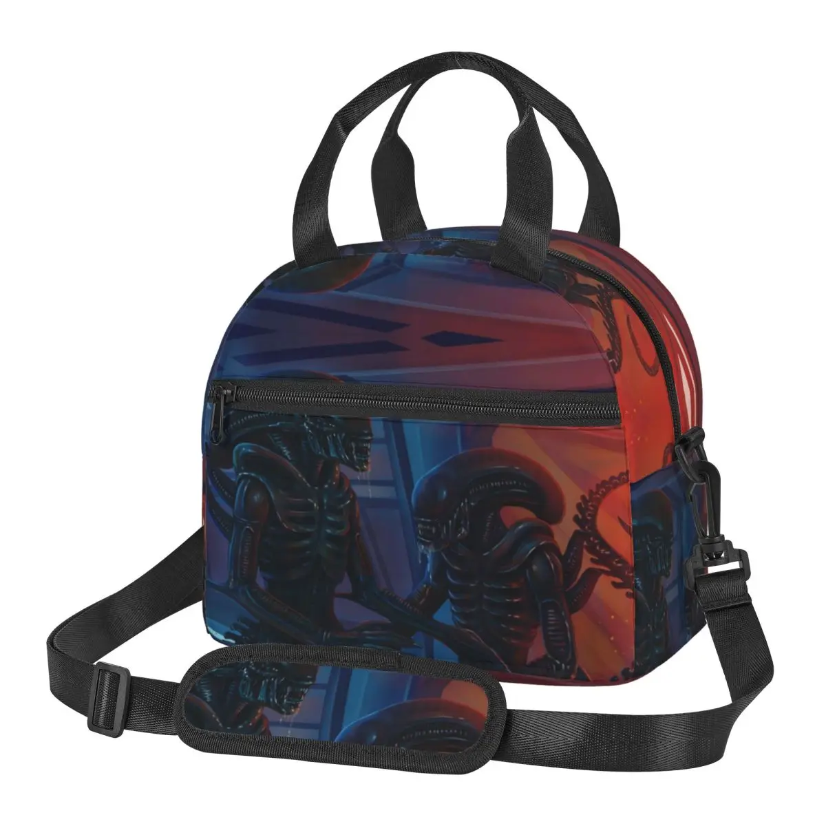 Xenomorph Alien Lunch Bags Insulated Bento Box Waterproof Lunch Tote Picnic Bags Thermal Bag for Woman Girl