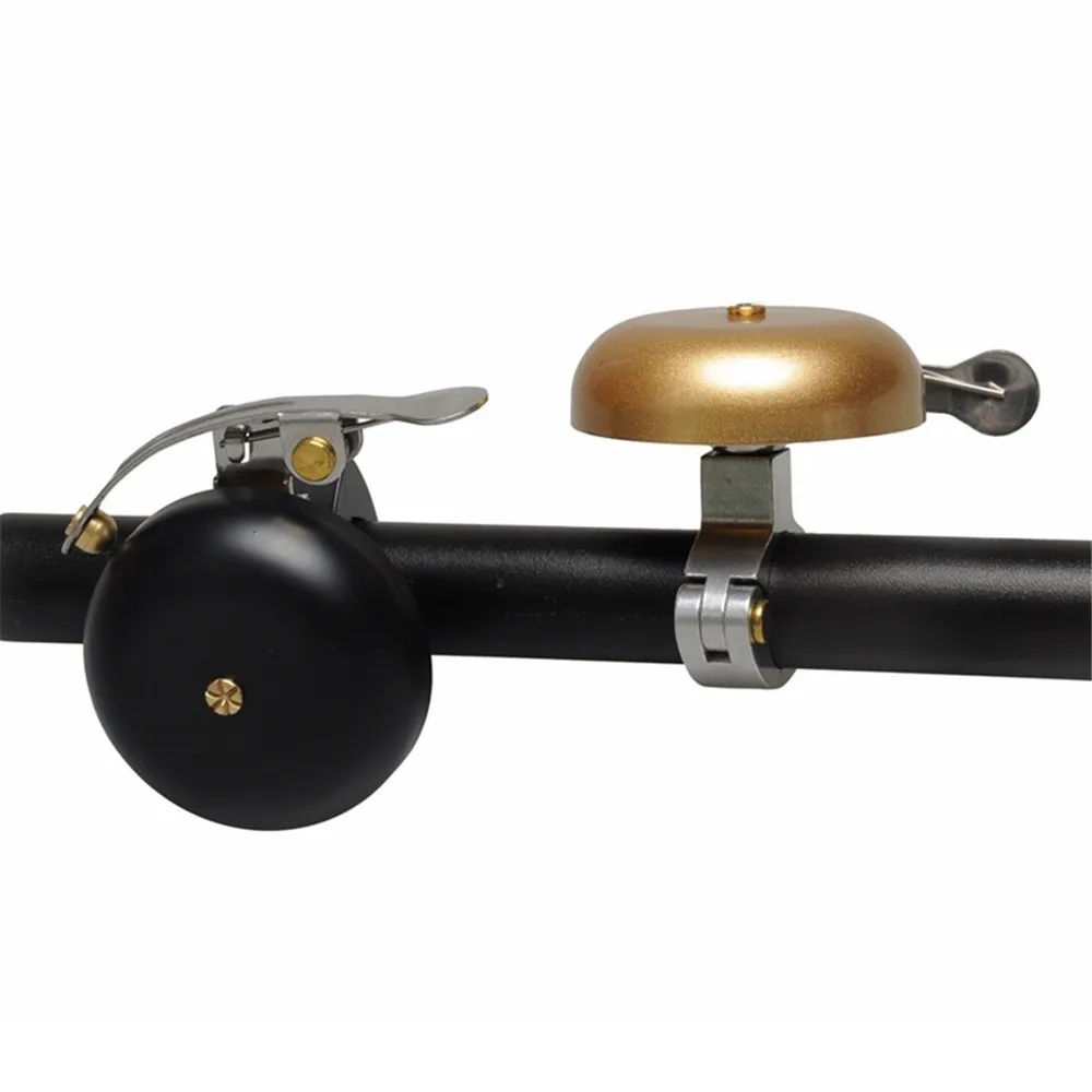 Sonnette de guidon en cuivre antique pour vélo de montagne, klaxon fort, alarme de sécurité, accessoires d'équitation