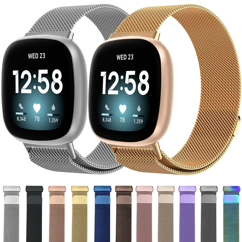 

Официальный металлический миланский ремешок-петля для Fitbit Versa 4/Versa 3, браслет для умных часов, браслет для Fitbit Sense 2-1, магнитный Correa