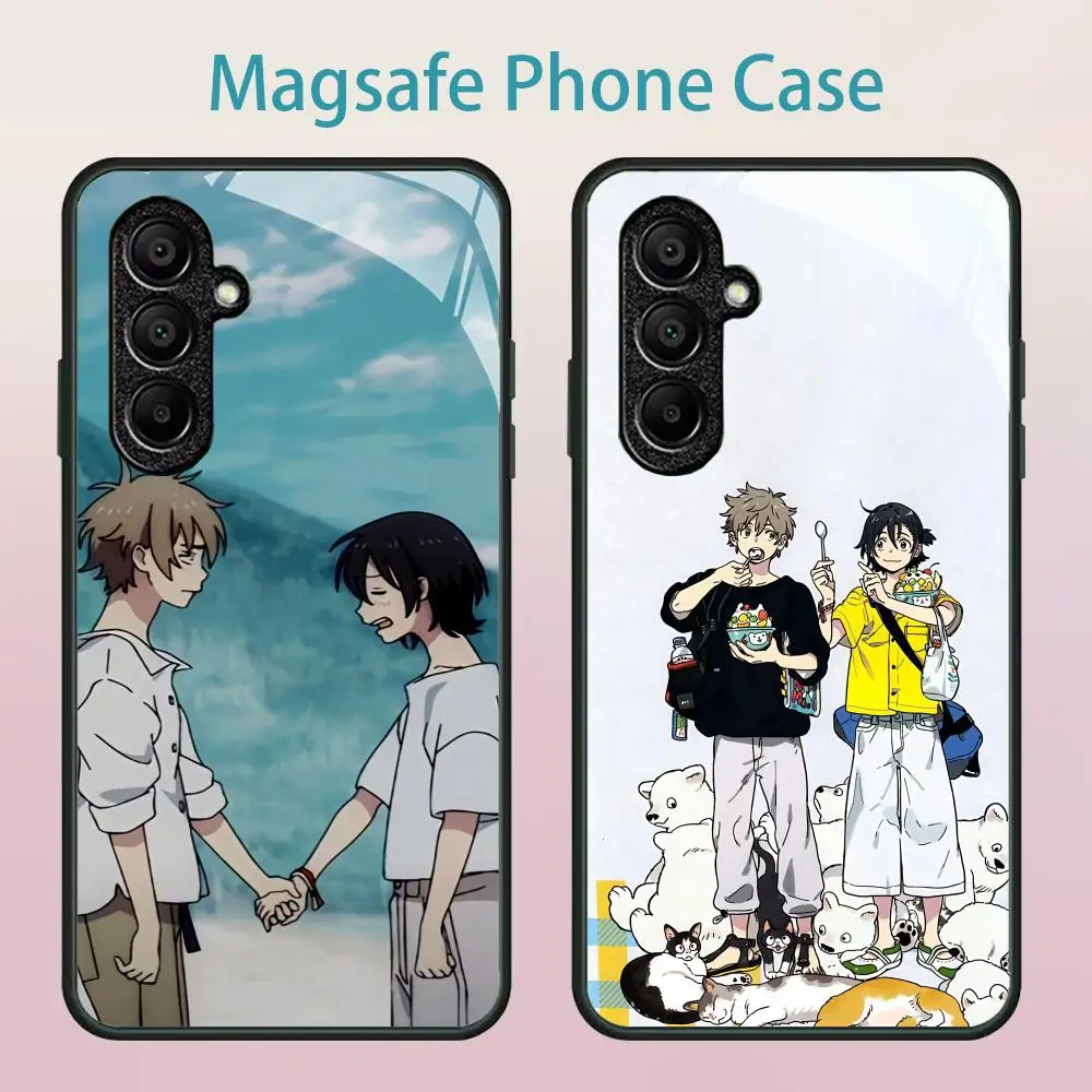 Anime L-L'etranger Series Phone Case For Samsung Galaxy S25 Ultra S22 S23 S24 Ultra S21 S20 5G Magsafe Mirror Wireless Magnetic
