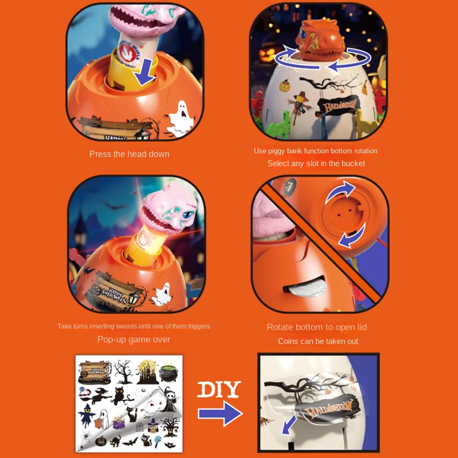 Gags Practical Joke Toys With 24 Cutter Interactive Joke Toys Multiplayer Savings Box Table Pranks For Family Kids Girls Boys