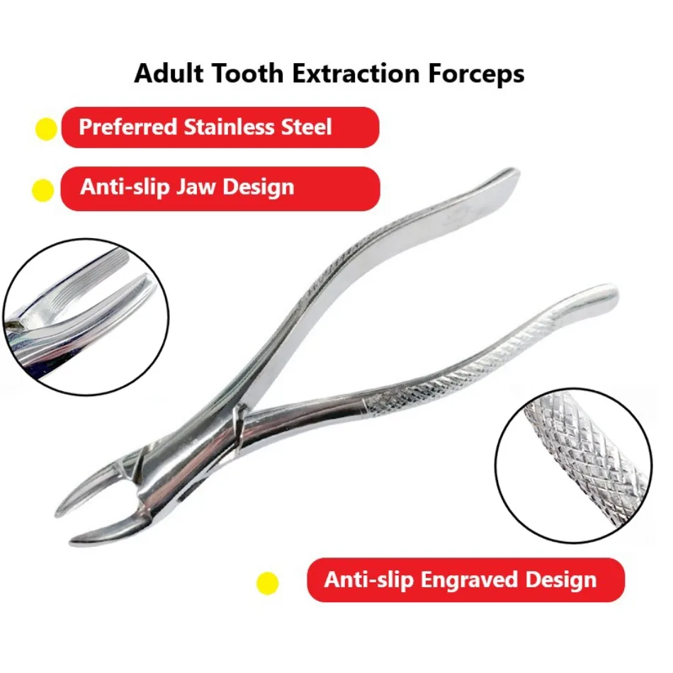 

1pcs Dental Adult Tooth Extracting Forceps Pliers Dentist Surgical Extraction Instrument Dental Residual Root Forceps