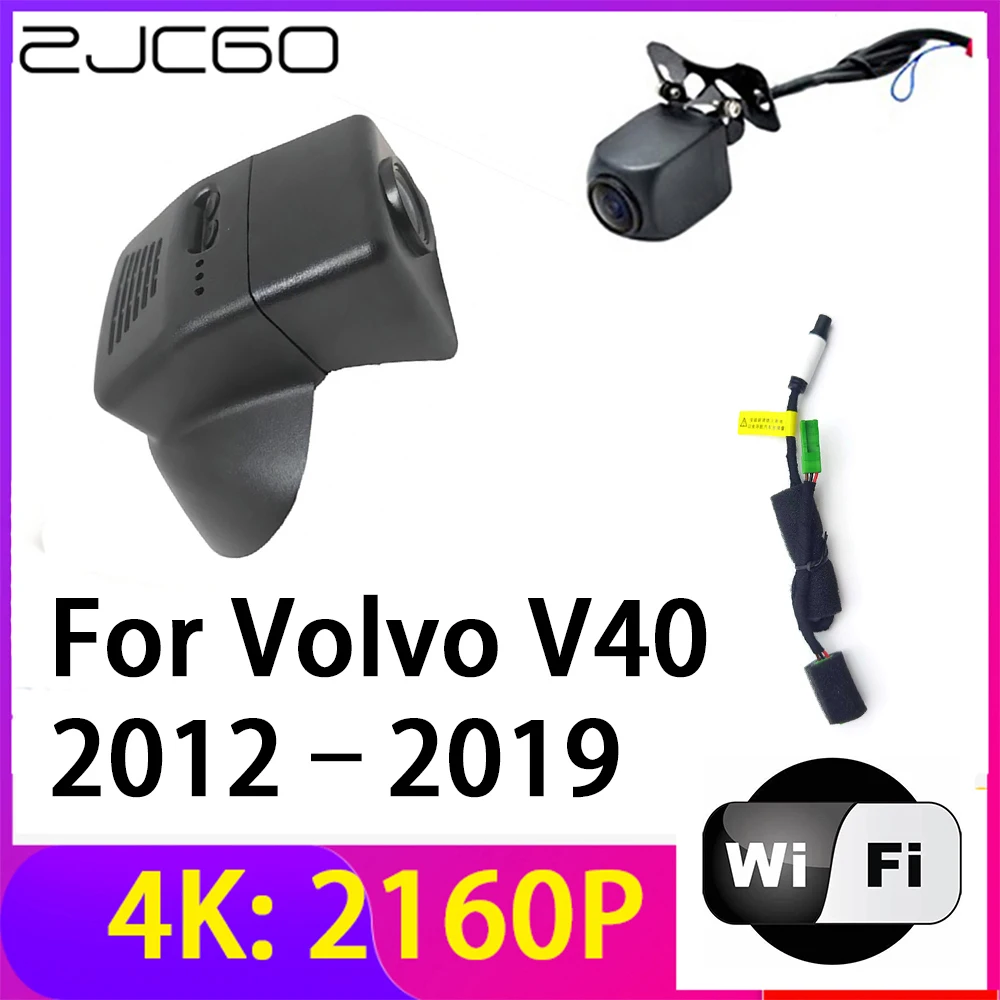 

ZJCGO 4K 2160P Dash Cam Car DVR Camera 2 Lens Recorder Wifi Night Vision for Volvo V40 2012 2013 2014 2015 2016 2017 2018 2019