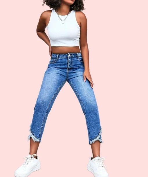 Jeans Denim Personnalisés pour Femmes, Chimand Décontracté, Élégant, Vêtements Astronomiques, Tenues, Nouvelle Mode, Été, 2024