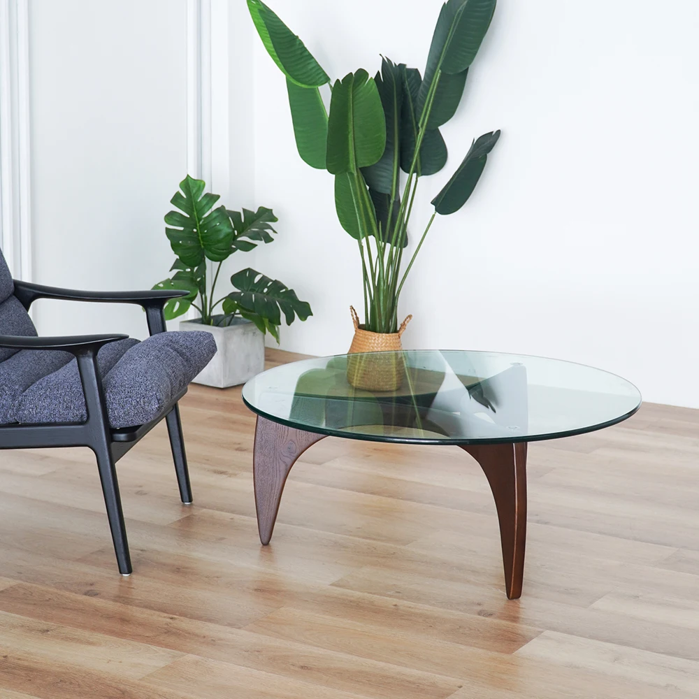 New Modern Luxury Restaurant Furniture Dining Tables Set Toughened Glass Fiber Reinforced Plastic Wooded Coffee Table Hotel