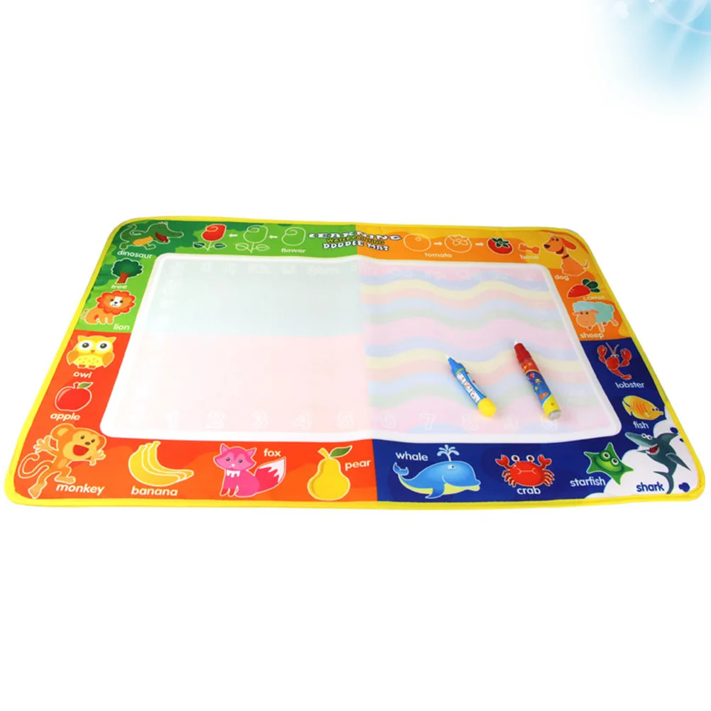 مجموعة واحدة من حصيرة الرسم للأطفال المحمولة القابلة للطي المائية، وسادة جرافيتي تعليمية للأولاد والبنات والإبداع الخيالي