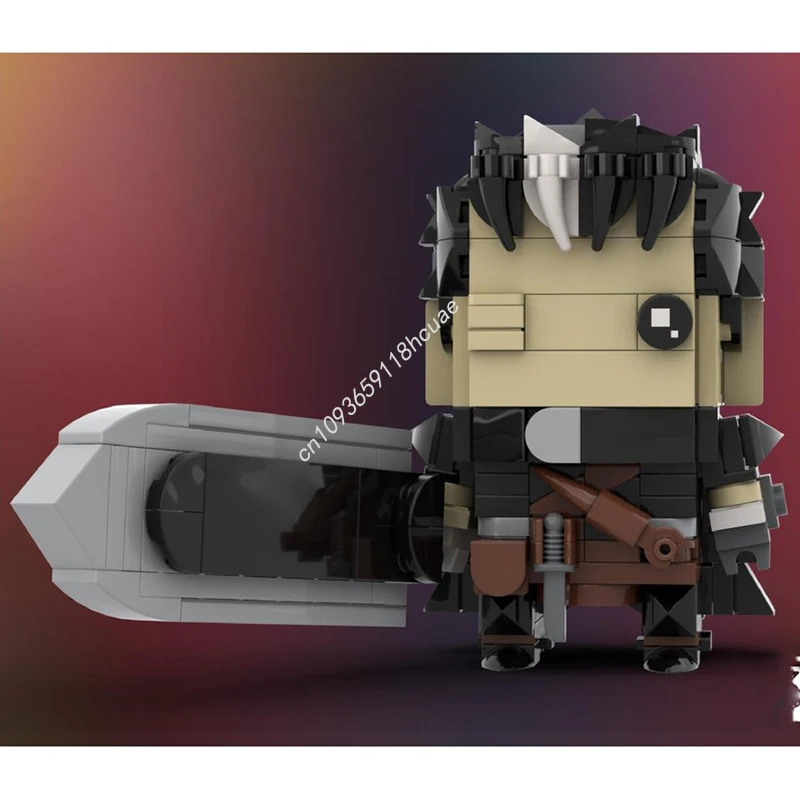 

246 шт. MOC Berserk Guts черный фехтовальщик Brickheadz строительные блоки Рождественский подарок для взрослых дружелюбный комплект для сборки «сделай сам» идеально