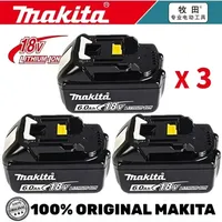 100% brand-new Genuine Makita 6Ah for Makita 18V Battery BL1840 BL1830B BL1850B BL1850 BL1860 BL1815 Replacement Lithium Battery