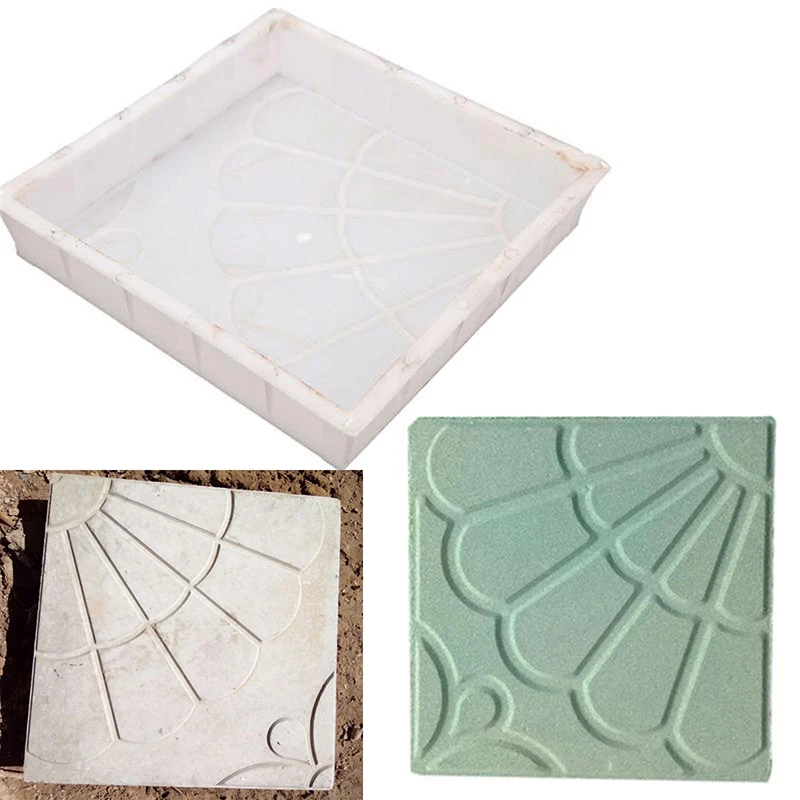 Brick Stone Mold Pavement DIY Path Maker Mold Paving Cement Brick The Stone Road Paving Moulds Tool For Garden Decoration