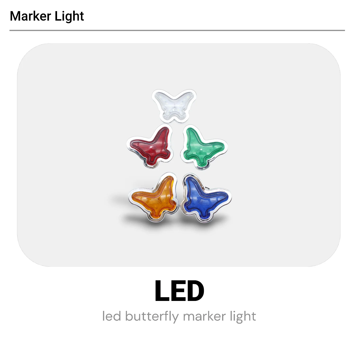 

10PCS 88*74*24mm Plastic LED Amber Glass Side Marker Light, Signal Lamp for Truck Pickup Off-road Vehicle
