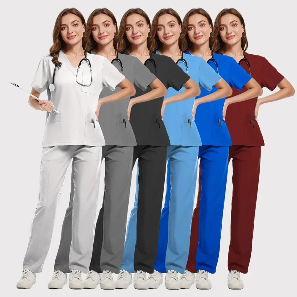 Multicolor Pet Grooming Working Clothes Beauty Salon Lab Workwear Nursing Uniforms Pet Clinic Veterinary Scrub Uniform Wholesale