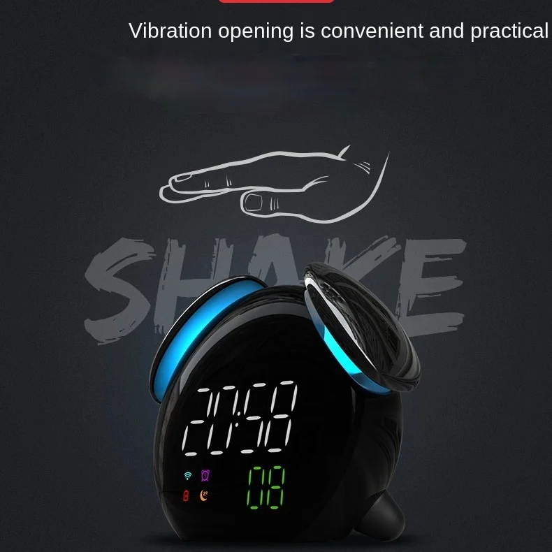 Wireless Charging Intelligent Night Lamp Touch Sensor Led Clock Light Children's Alarm Clock Student LED Bedroom Beside Lamp