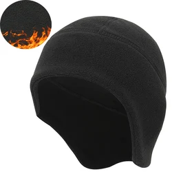 Boné de ciclismo Windproof Thermal Fleece, Chapéu de bicicleta, Headwear, Manter aquecido, Ao ar livre, Corrida, Esqui, Equitação, Novo, Inverno