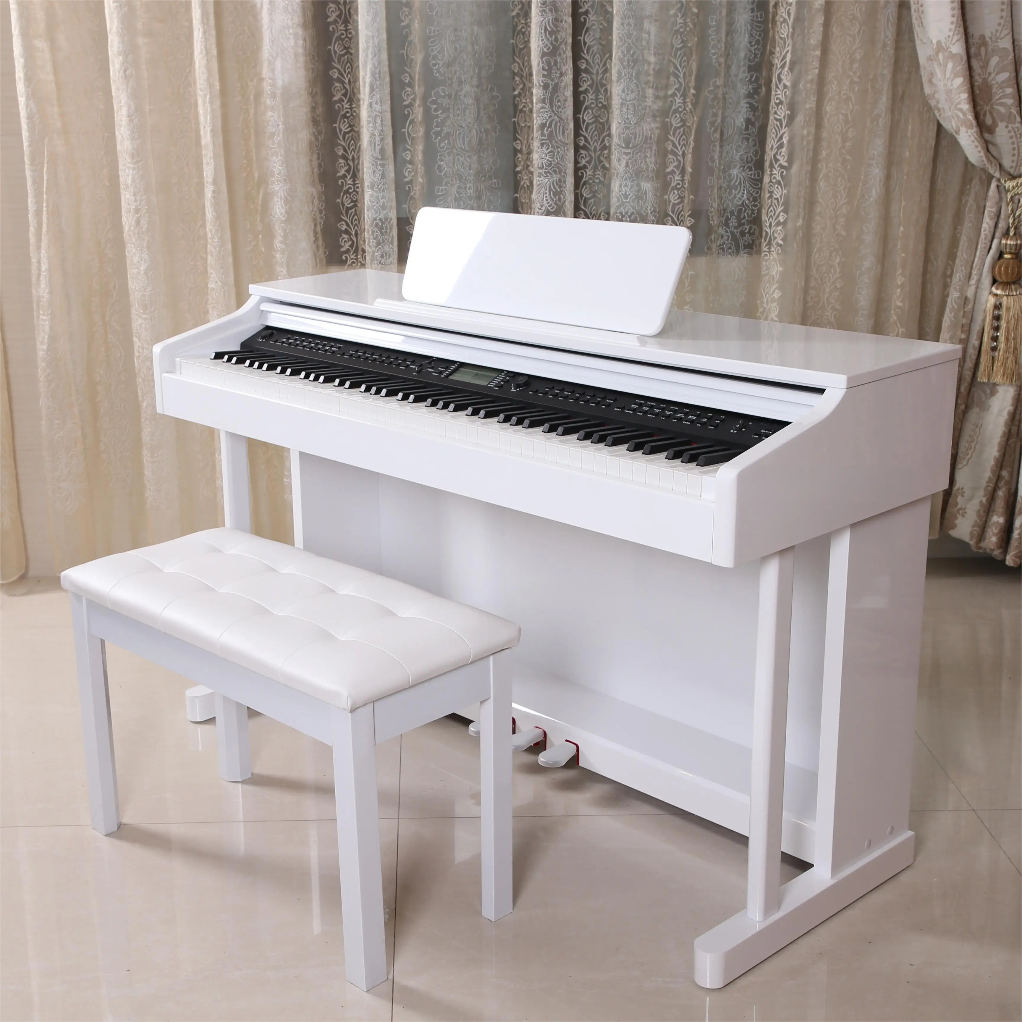 China Digital Piano Baked Paint 88 Weighted Keys Keyboard Piano Electronic Keyboard YM-A60 Instruments Multi functional MIDI