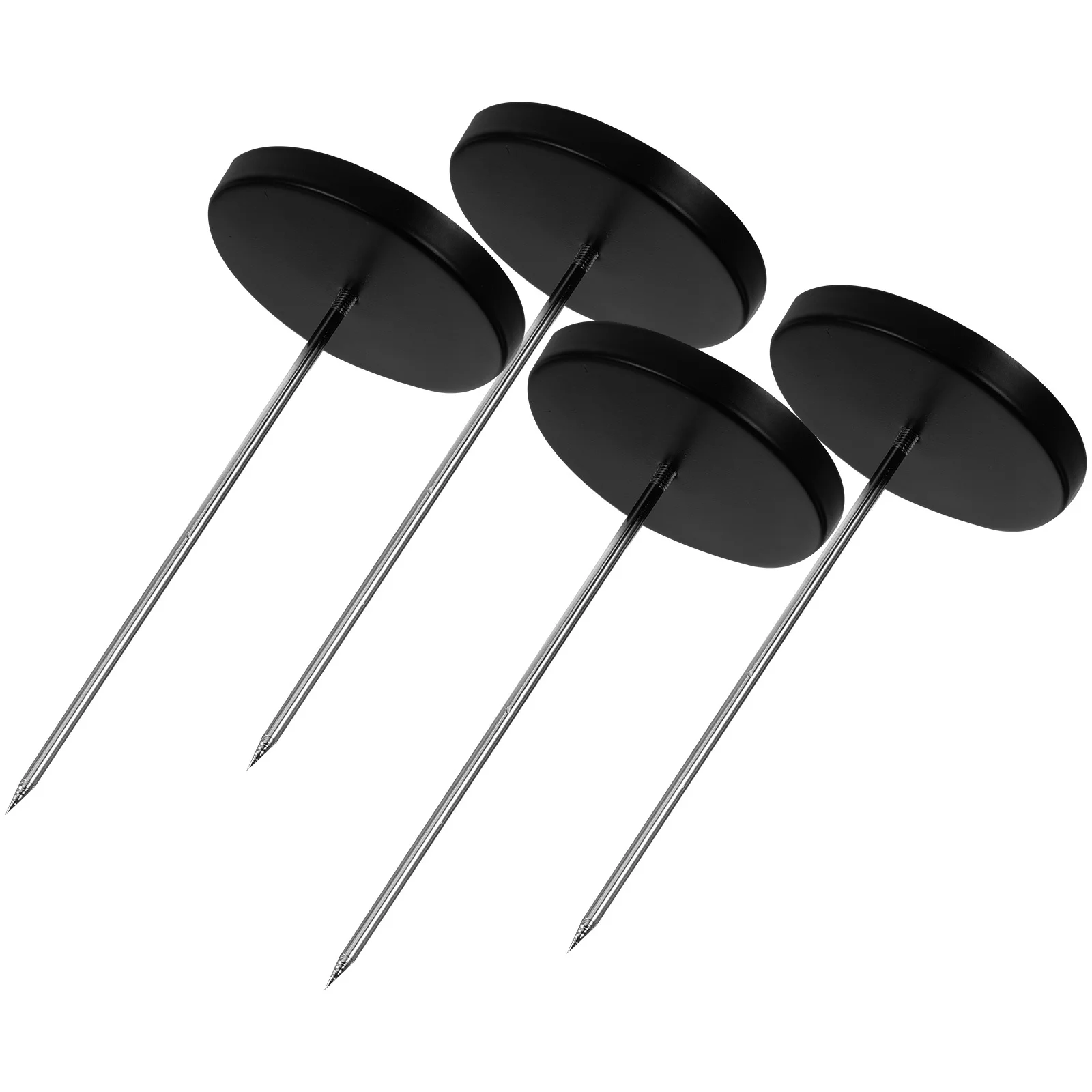 4 قطعة أصحاب القائمة الورقية سبايك الأسود مع غطاء مطاطي آمن قاعدة ثقيلة لمذكرة استلام الفاتورة تحقق المغزل مكتب المنظم #4