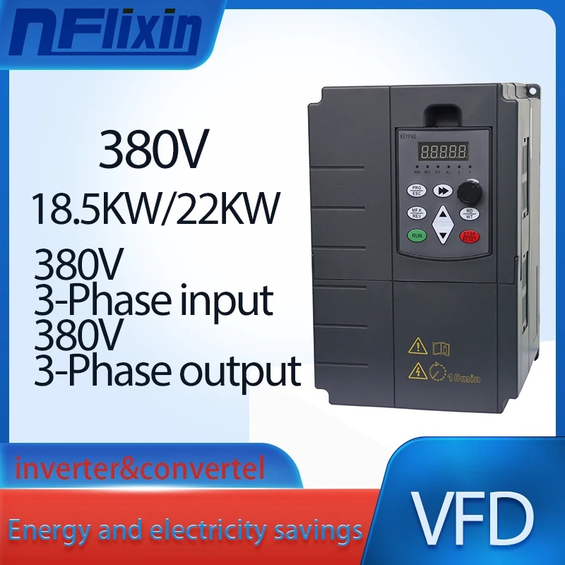 15/18.5/22/30/37/45/55KW 380V 3P inverter input VFD 3P 380V Output Frequency Converter Adjustable Speed VFD For Water Pump Motor