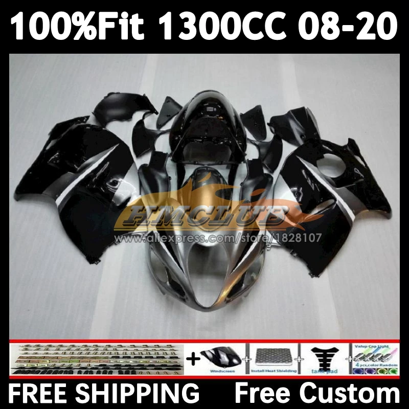 Fairing For SUZUKI Hayabusa GSXR1300 2008 2009 2010 2011 2012 2013 39No.153 GSXR 1300 2014 2015 2016 2017 2018 2019 silver black