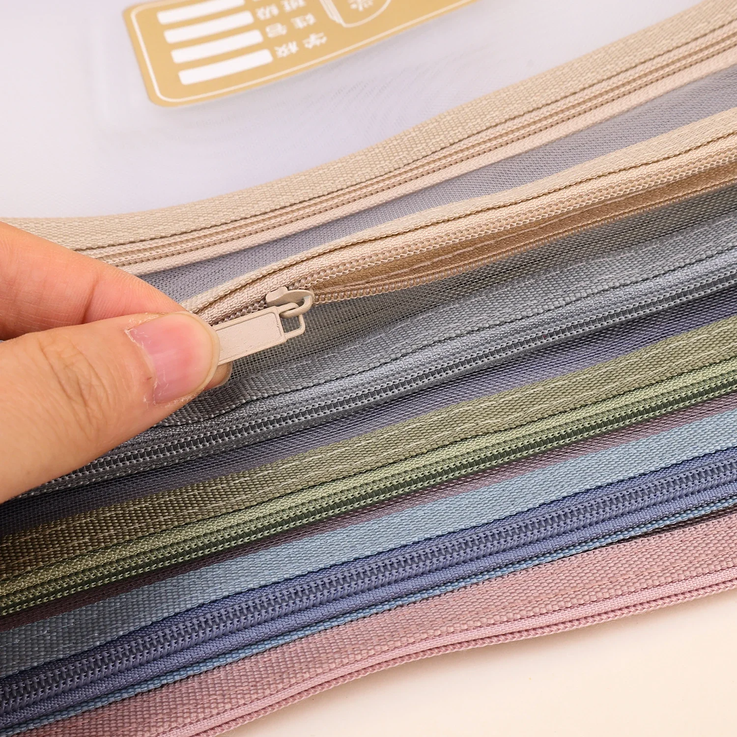 2/1Pcs A4 Stationery Storage Bags Double-layer Mesh Zipper Bag Large Capacity Organizer Bag Makeup Bag Transparent File Folders