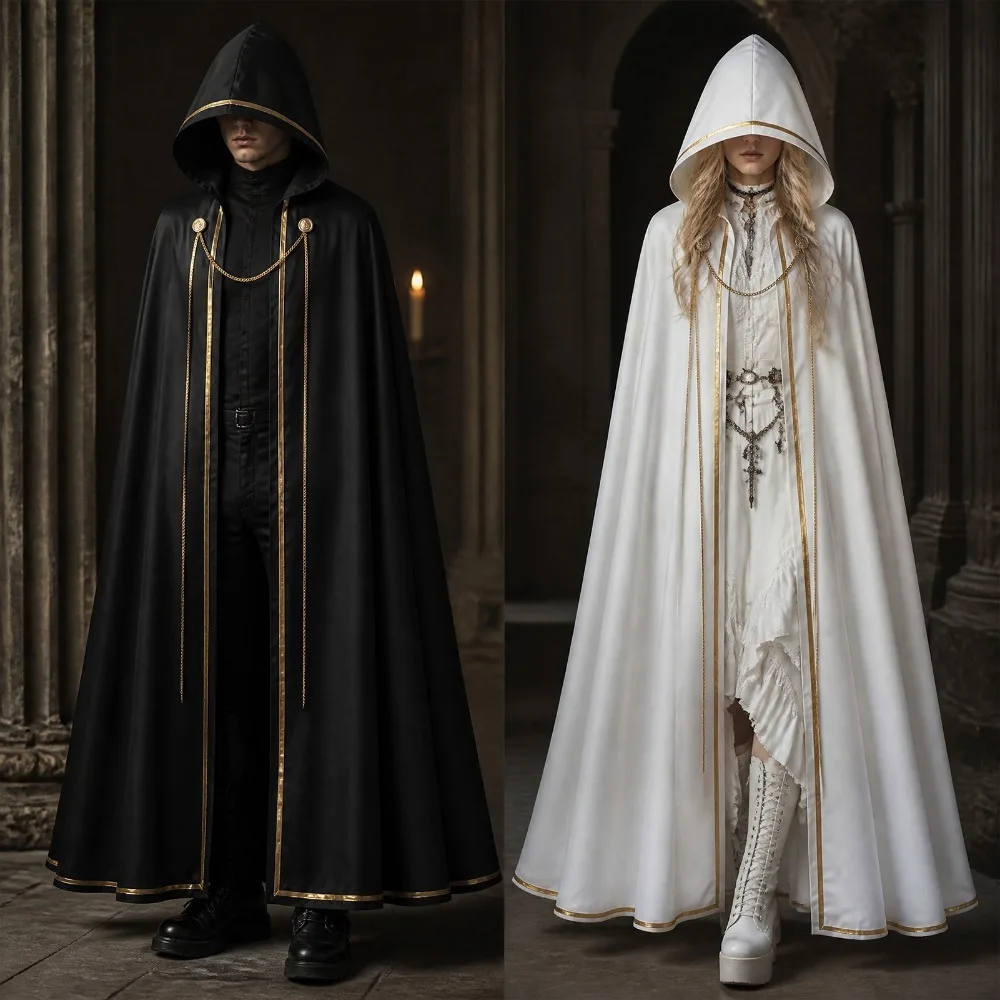 2026 New Halloween Cloak Medieval Unisex Cosplay Cape Men Women Role ...