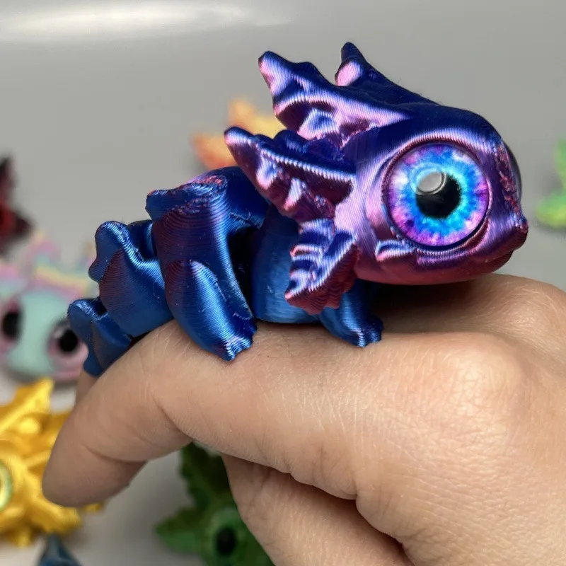 3D-gedrucktes kleines Tier-Set, gemeinsames süßes Salamander-Baby, 3D-gedruckte Tiere für Zuhause, Büro, Basteln, bedruckte Figuren, Weihnachtsgeschenke
