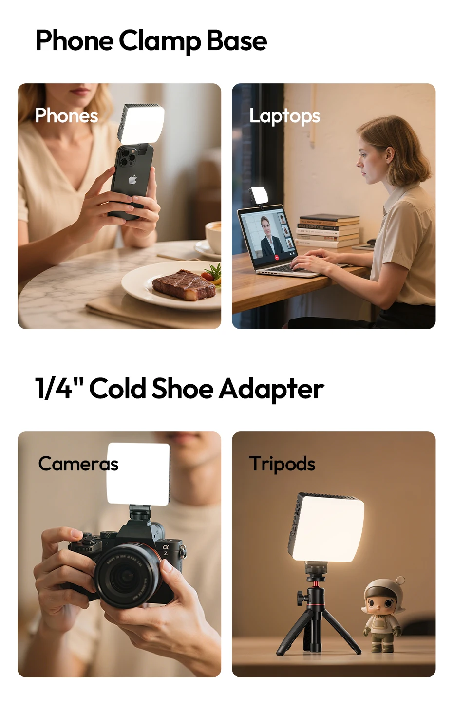 Ulanzi C10RGB Pocket Power 10W RGB-Videoleuchte 1800K-9000K Bi-Color-LED-Licht für Telefonkamera Stativ Video Vlog Fotografie – Detail 5