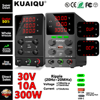 KUAIQU 30V 60V 120V DC Power Supply Variable, Adjustable Regulated DC Bench Power Supply with OCP/OVP/Output/18W Quick Charging