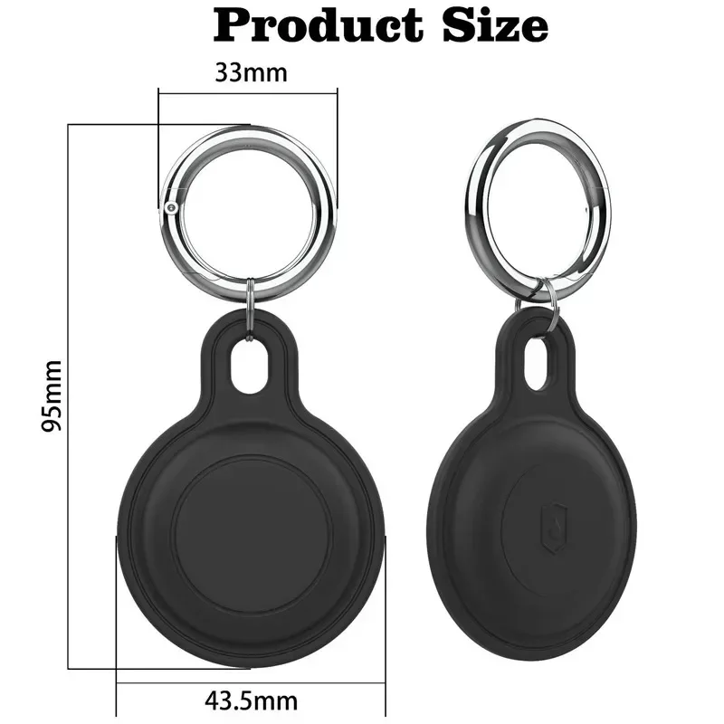 Silicon Keychain for Apple Airtags Case Protective Cover 360° Waterproof  Airtag Holder Tracker Accessories AirTag Case Key Ring image 6