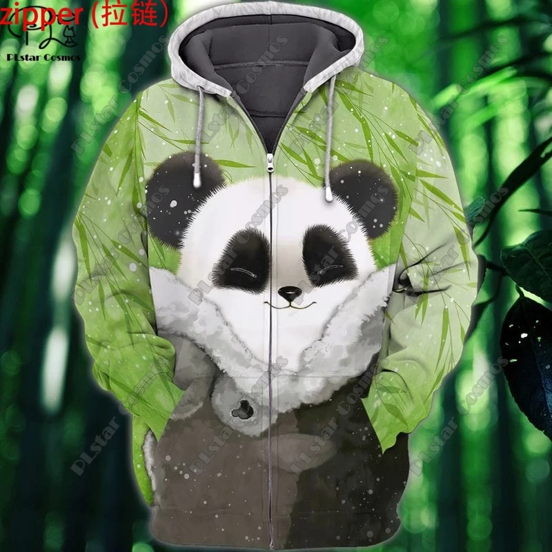 3D printing new animal series love panda art unisex clothing fun casual hoodie/sweatshirt/zipper/jacket/T-shirt X-5