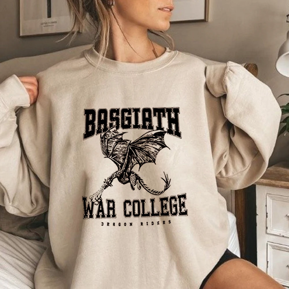 Retro Basgiath War College Sweatshirt Fourth Wing Hoodie Dragon Rider Shit Fantasy Bookish Tee Booktok Top Unisex Sweatshirt