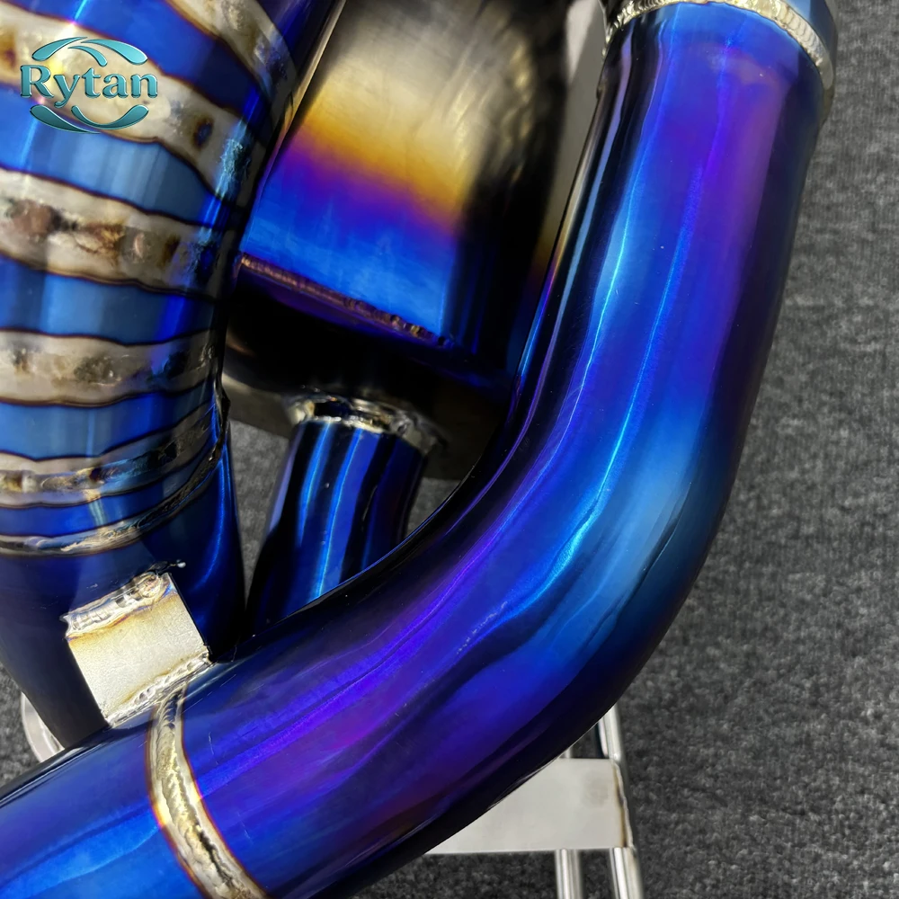 Rytan Valved TItanium Bule Valvetronic Exhaust Pipe System Catback for R8 V10 5.2