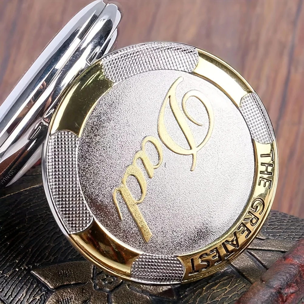 أفضل هدية للأب: ساعة جيب كبيرة عصرية وراقية بغطاء قلاب وسلسلة كوارتز رقمية رومانية من قماش الدنيم