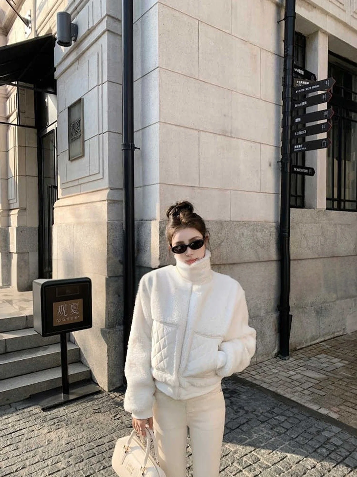 

Женская утепленная куртка Arrerisi из овечьей шерсти с воротником-стойкой на молнии, в стиле Lazy Plu, для повседневной носки, с длинными рукавами, однотонная