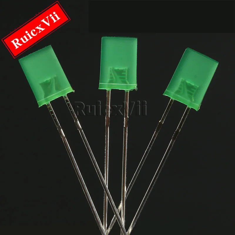 50pcs 2*5*7Mm Square Led White Hair White Red Emerald Blue Yellow Orange Led Lights Highlight Long Feet