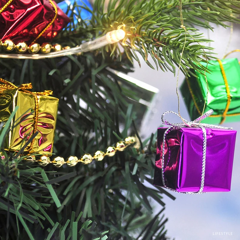 60/120 Stück Mini-Geschenkbox Weihnachtskugeln Ornamente für Weihnachtsbaum Anhänger Navidad Party Deko Ornamente Großhandel – Detail 6