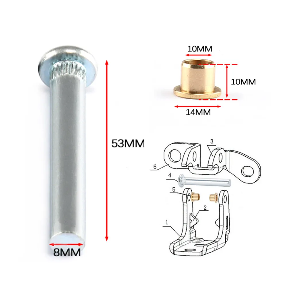 Car Door Hinge Pins Bushing Repair Assembly Kit Set For Nissan Navarra 1997-2005 D22 high strength corrosion-resistant