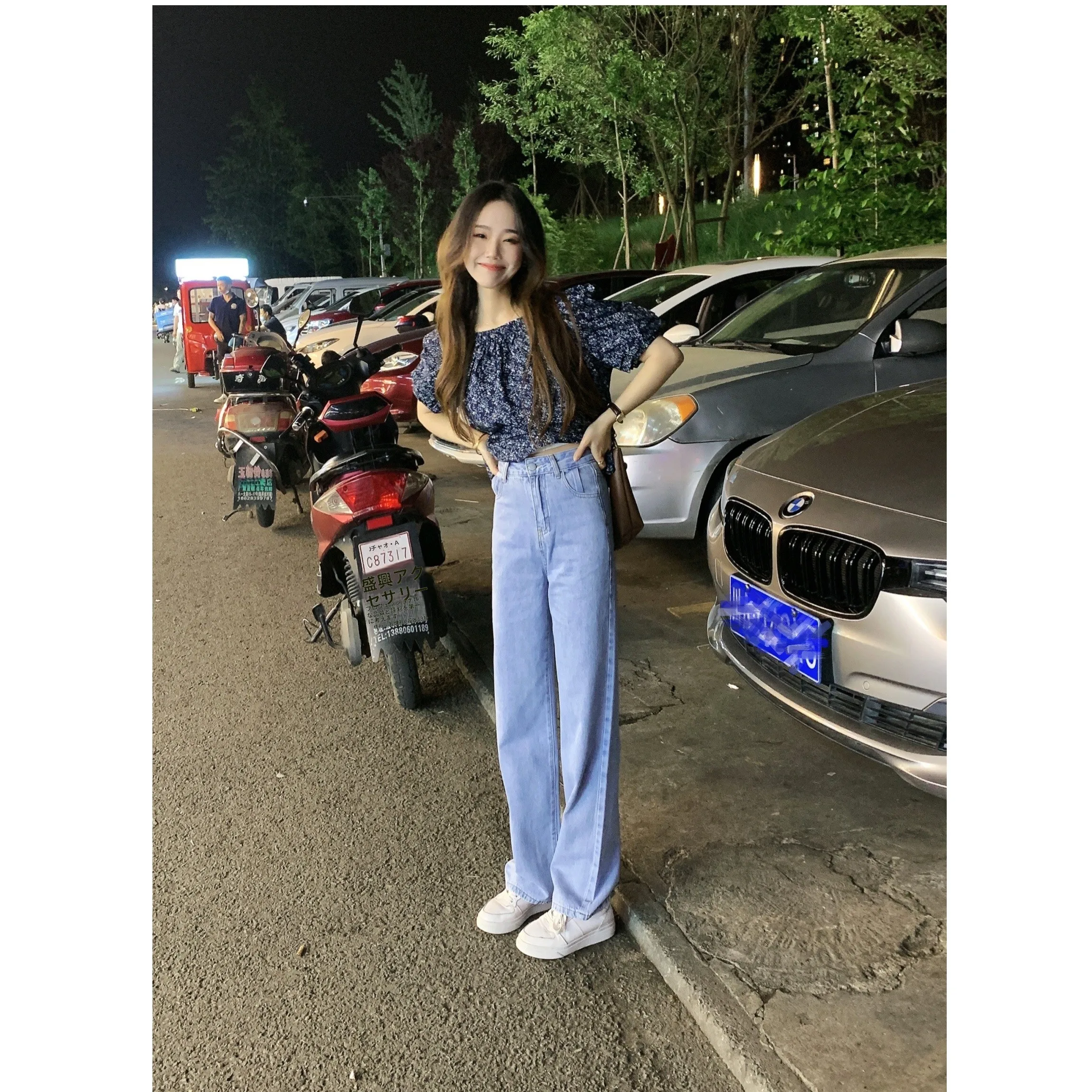 

Джинсы с широкими штанинами и высокой талией на пуговицах, легкие, всесезонные, для молодых женщин