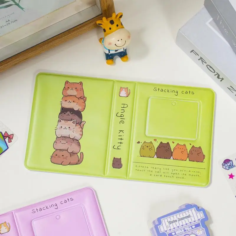 Фотоальбом с милым мультяшным котенком, 36 карманов, альбом для карточек, чехол для хранения картин Kpop, мини-переплет, именные карточки, альбомы для книг