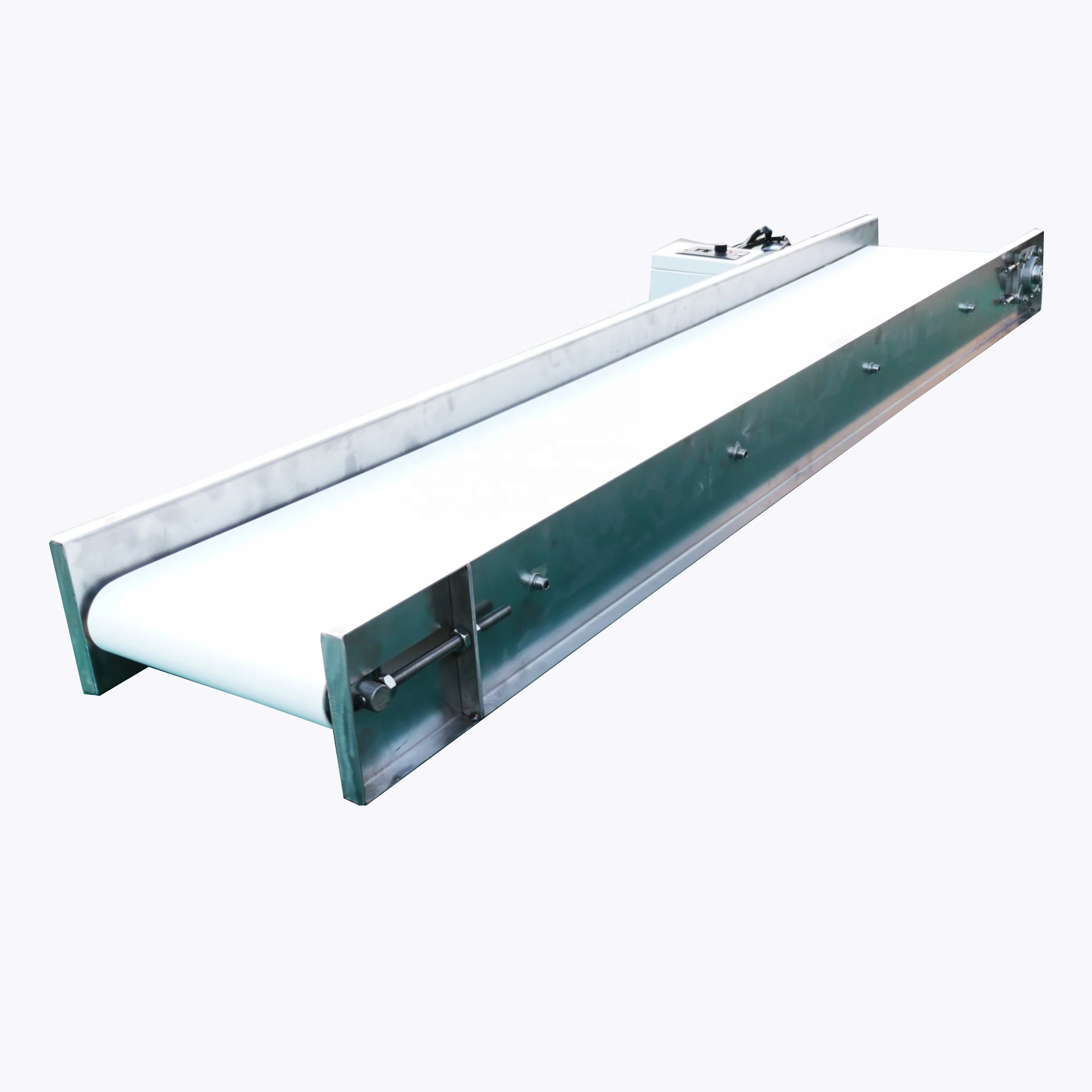 Short Tabletop Conveyor Price CE Customize Portable Adjust Speed PVC Belt No Stand Mini Conveyor for Test and Warehouse Home Use