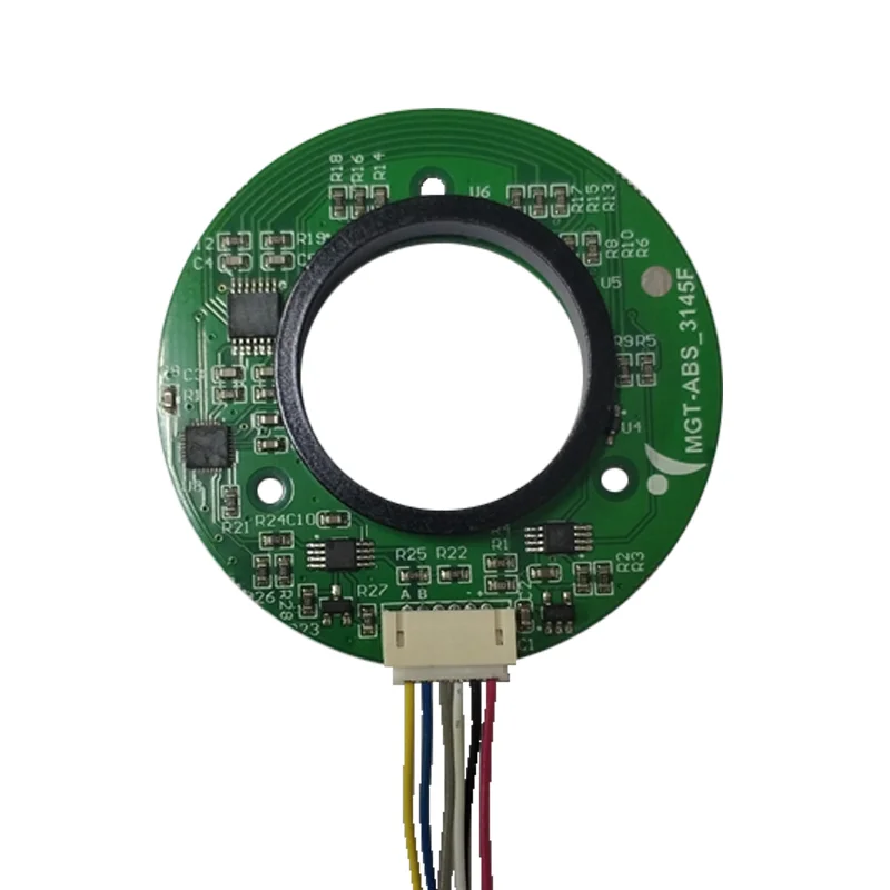 hollow-magnetic-ring-encoder-large-aperture-single-coil-absolute-value-rs485-interface-high-precision-axial-flux-motor