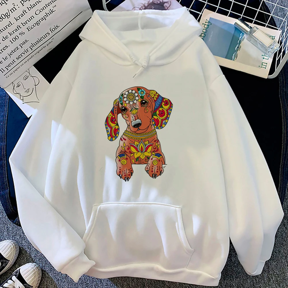 Sudaderas con capucha de Dachshund para mujer, ropa gótica y2k de estilo coreano, Camisa con capucha, ropa Kawaii para mujer, 2023