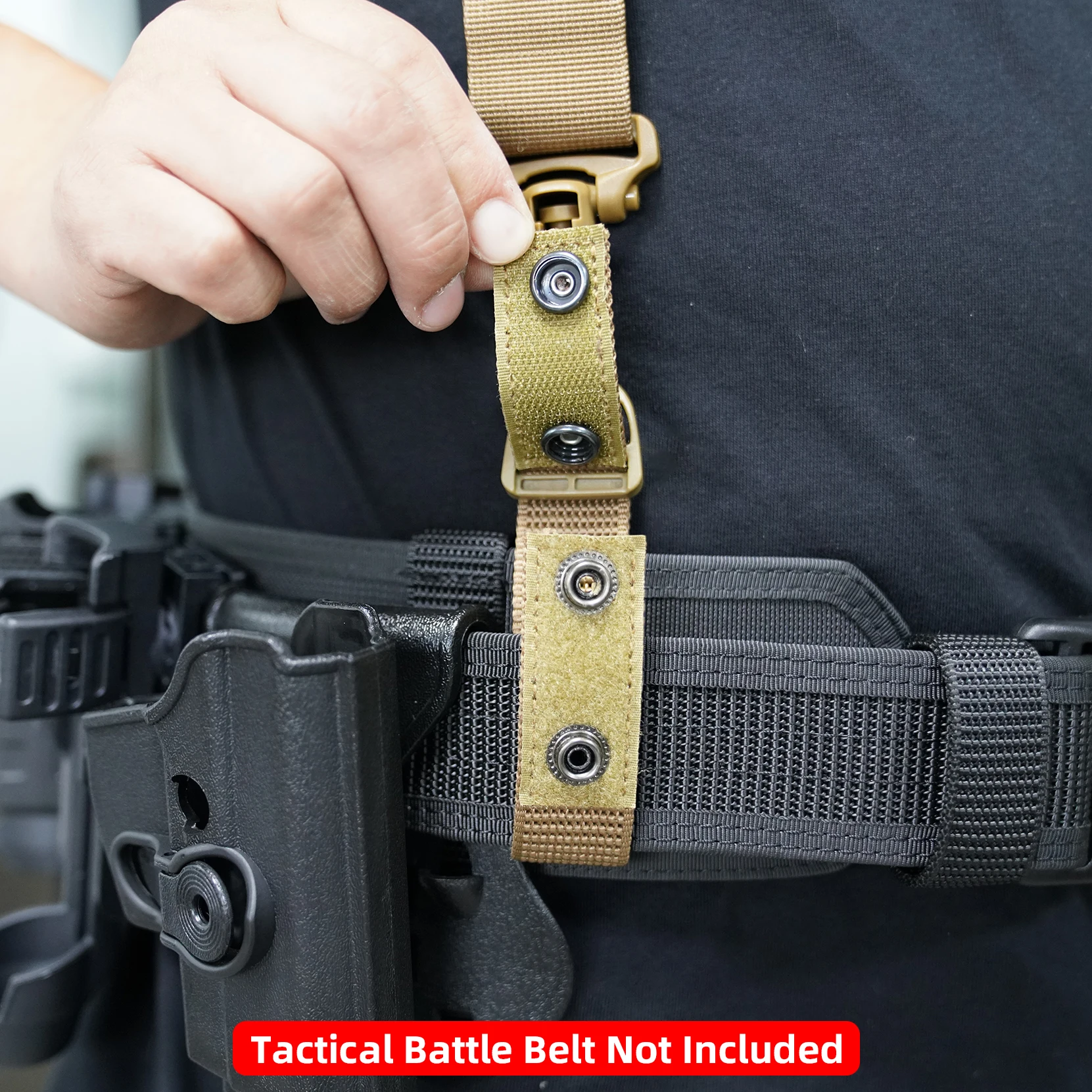 MELOTOUGH Suspensórios de cinto de ferramentas táticas 1,5 polegadas cáqui policial arnês de combate ao ar livre