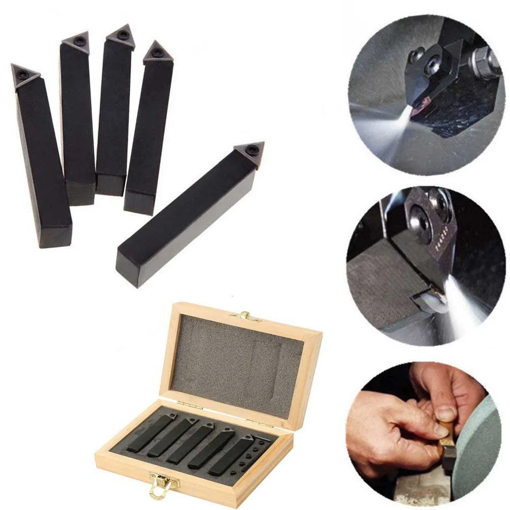 5 قطعة مخرطة باستخدام الحاسب الآلي تحول أداة مجموعة 10 مللي متر كربيد يميل مخرطة القاطع مملة تحول أداة حامل فهرسة التنغستن