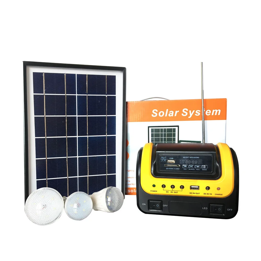 

5W solar emergency light generator lighting system radio DC lighting small system hand-held light camping light