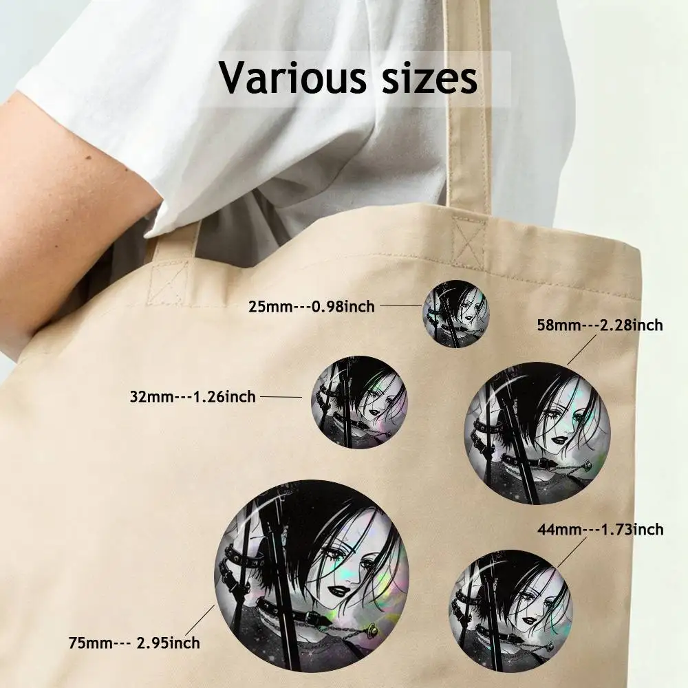 Anime Figures Button Pin Minimalist Y2K Nana Psychedelic Retro Brooch Bag Lapel Badge Jewelry Gifts view 2