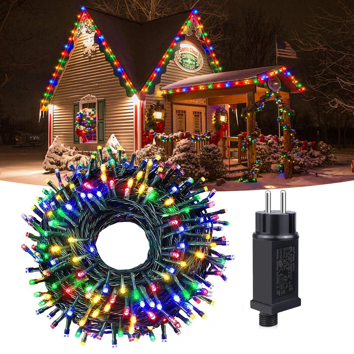 

Holiday Garden Lawn Lamp AC110V 220V To DC 24V LED String Garland Fairy Lights Waterproof Outdoor Indoor Porch Landscape Decor
