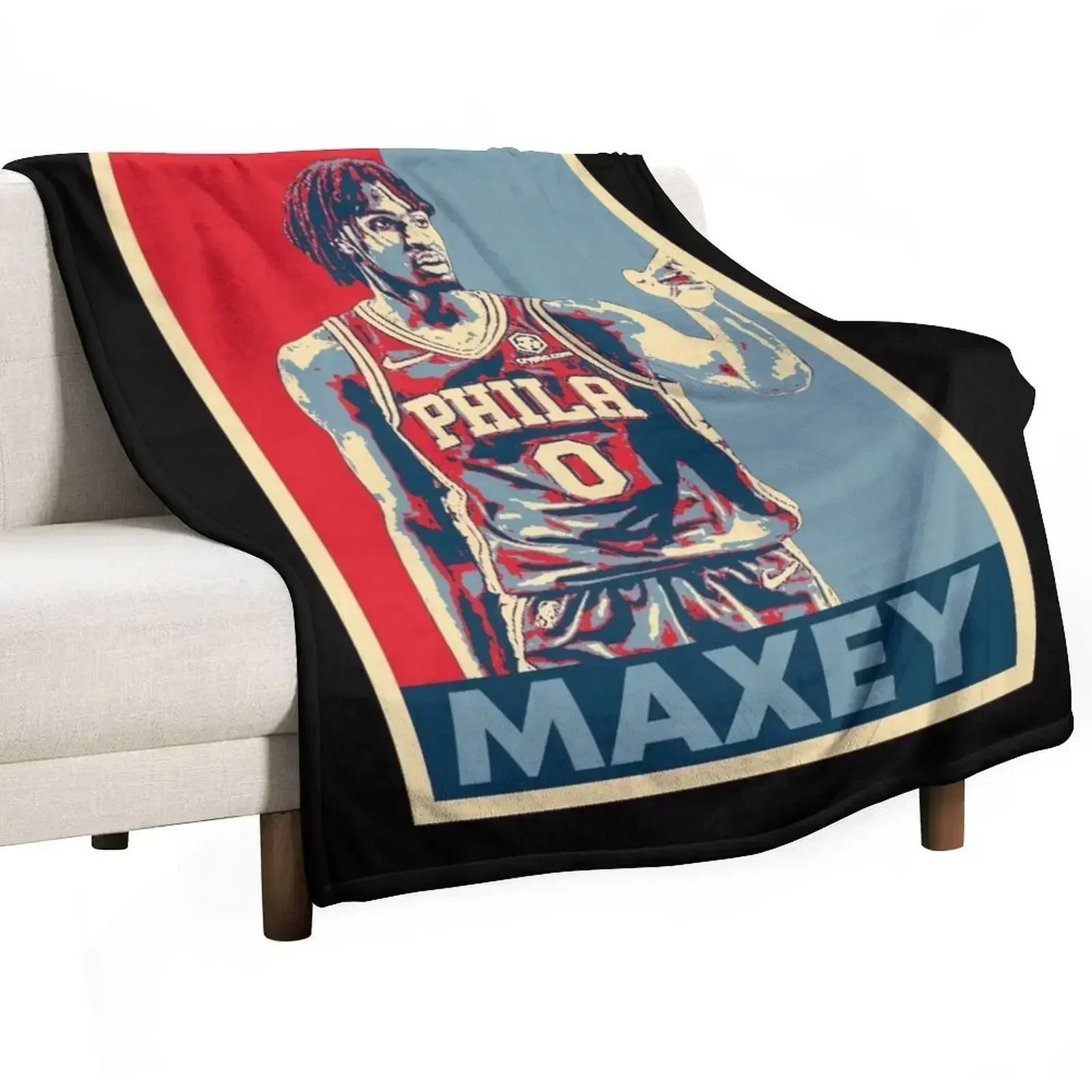 Tyrese Maxey Throw Blanket Furry Bed linens Sofa Quilt Hairy Blankets