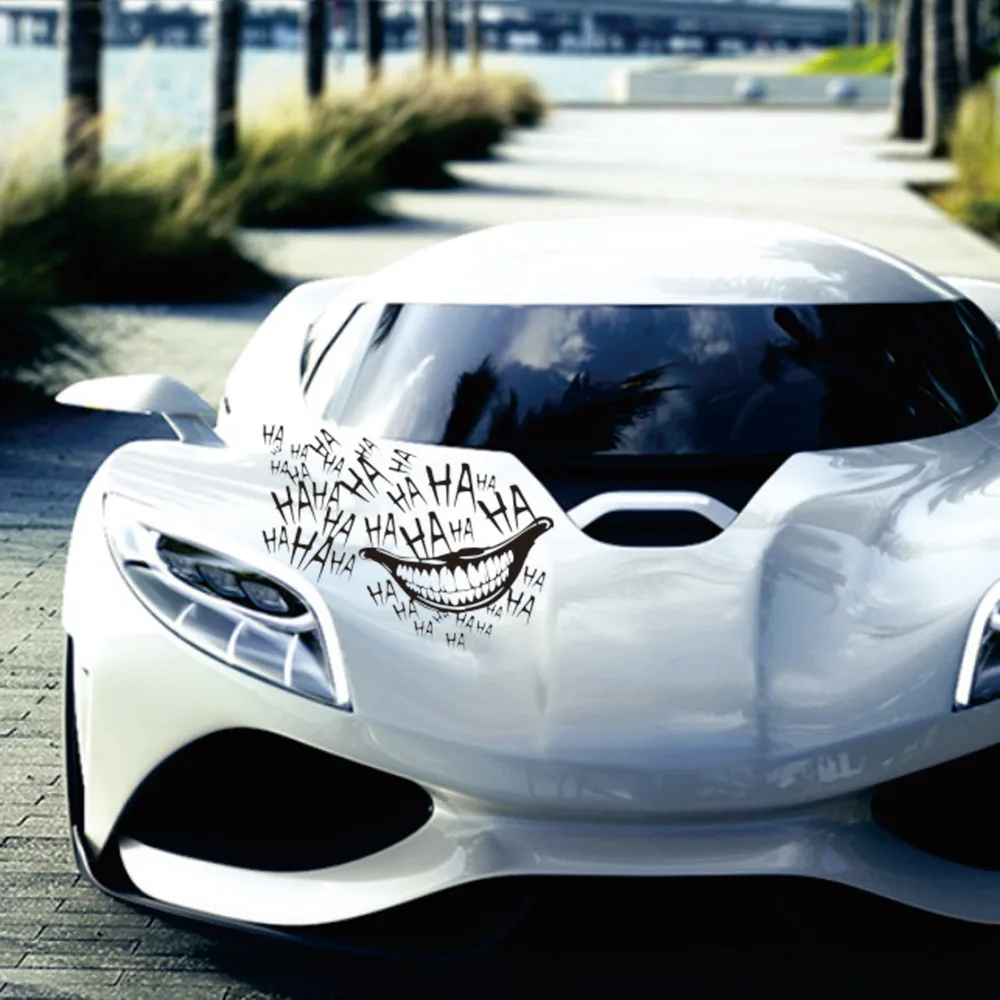 ملصق سيارة HAHA عصري للضحكة ، شارات ، مصد مقاوم للماء ، جسم جانبي ، فينيل السيارة الآلية ، ديكور غطاء محرك السيارة ، S1542