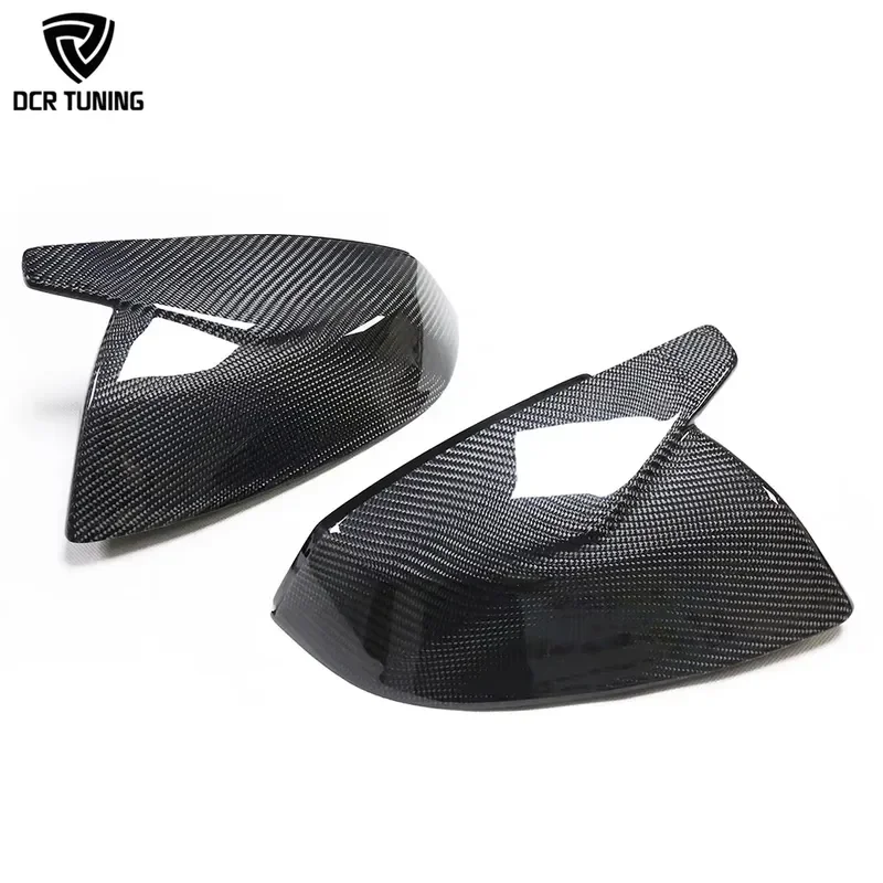 For Audi M Style Carbon Fiber Wing Mirror Cover  Q5 Q7 SQ5 SQ7 with Side Lane Blind Assist Casing