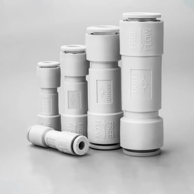 Brand One Way Air Check Valve 4mm 6mm 8mm 10mm Pneumatic AKH04-00 AKH06-00 AKH08-00 AKH10-00 Non Return Check Valve